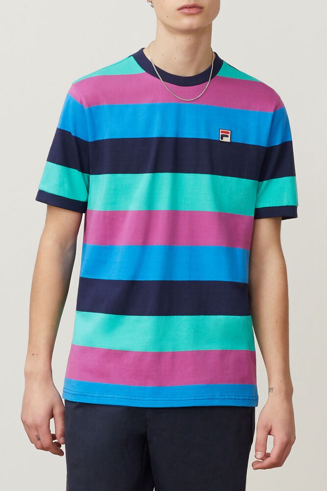 Fila T-Shirt Jabez Mens Multicolor - India ZAT-830956